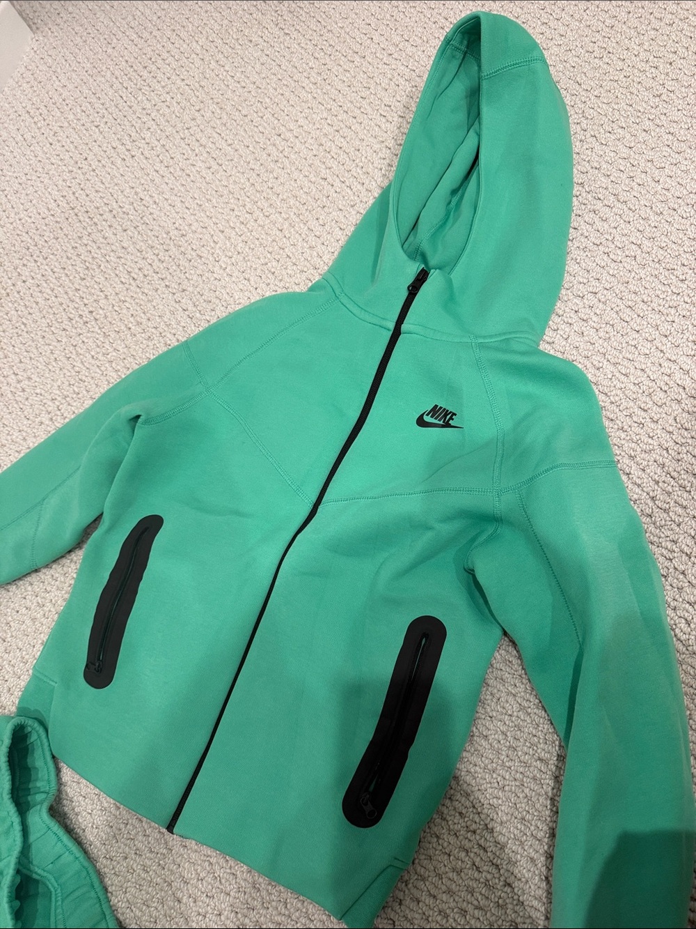Nike Mint Green Hooded Full-Zip Jacket